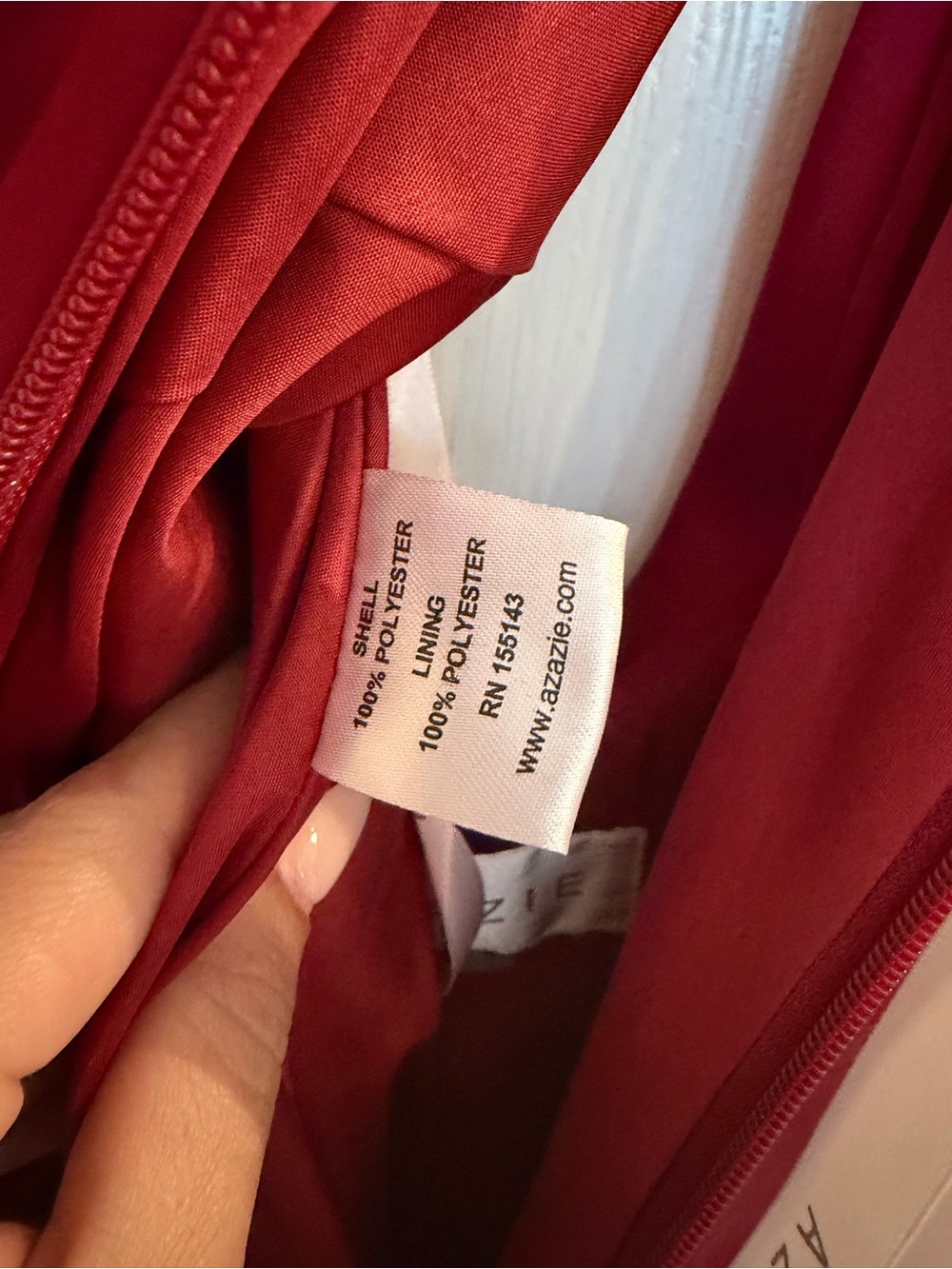 Azazie A6 Cranberry Formal Gown Cowl Neck Sleeveless Floor Length Dress - Picture 5 of 12